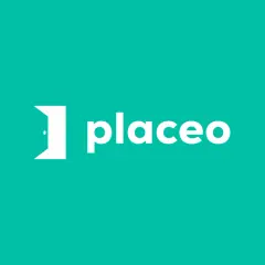 Nowy projekt logotypu "placeo" z otwartymi drzwiami symbolizującymi nowe możliwości.