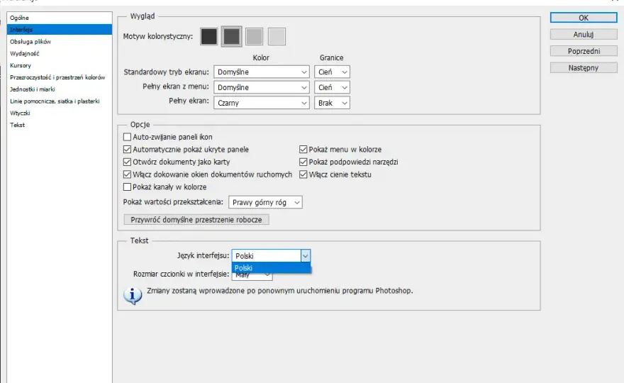 Jak zmienić język w Photoshopie? CC, CS6 i rozwiązania problemów