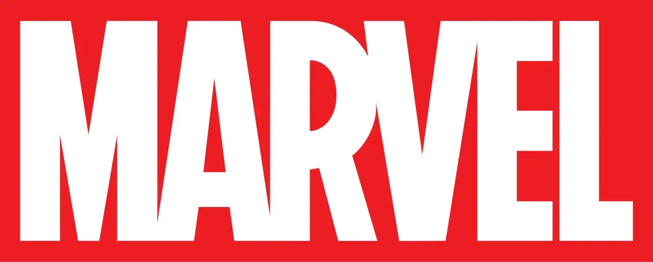 Białe litery "MARVEL" na czerwonym tle. To ikoniczne logo Marvel, które zapowiada niesamowite historie superbohaterów.