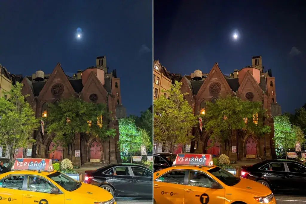 iPhone 11 tryb nocny porównanie