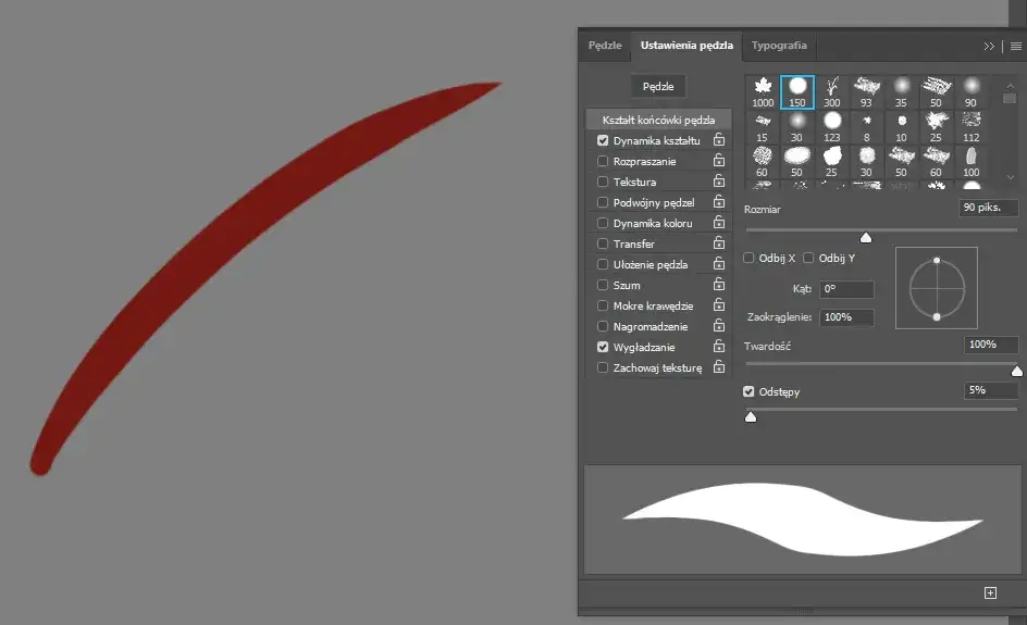 Pędzel Photoshop ikona panelu