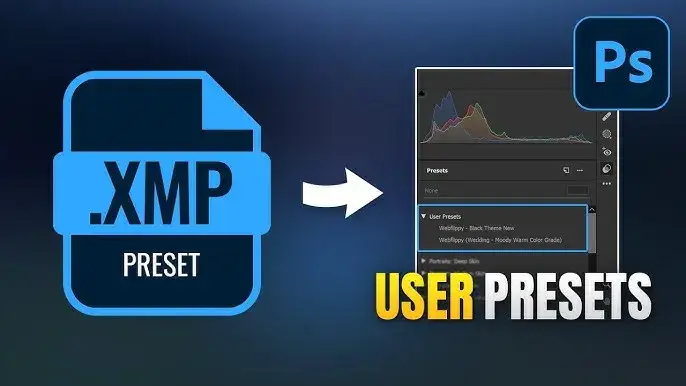 Różnica preset XMP akcja ATN Photoshop